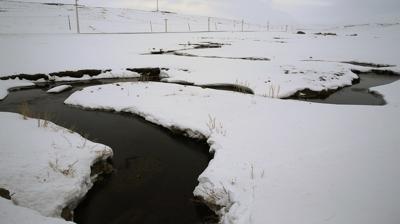 Erzurum'da menderesler karla kapland�! K�� g�zelli�i hayran b�rakt�