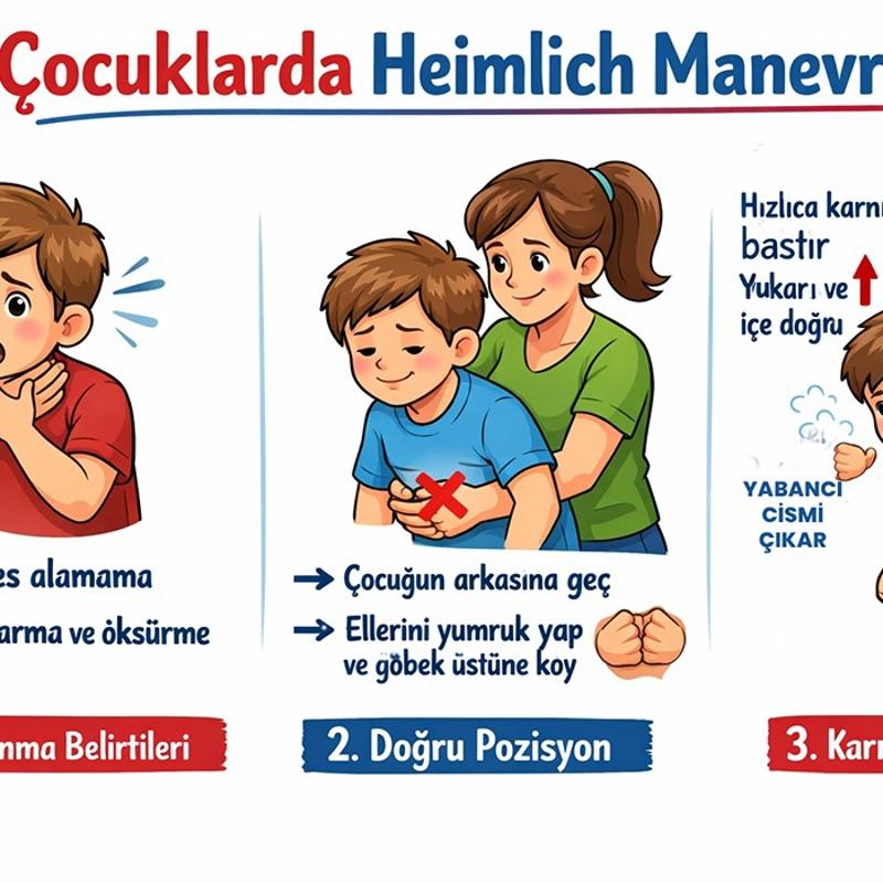 Bebek ve �ocuklarda heimlich manevras� farkl� uygulan�yor! Saniyelerle do�ru yar��ma tekni�i