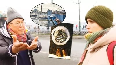 Galata'da vegan vandall�k! Bir kova bal��� denize d�kt�