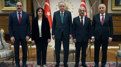 Ba�kan Erdo�an DEM heyetini kabul etti