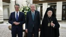 Ba�kan Erdo�an, Mi�otakis ve Fener Rum Patri�i Bartholomeos ile g�r��t�