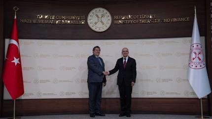 Bakan �im�ek, Avrupa Konseyi Kalk�nma Bankas� Ba�kan� Monticelli ile bir araya geldi