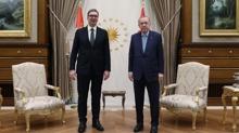Ankara'da kritik zirve... Ba�kan Erdo�an-Vucic g�r��mesi ba�lad�