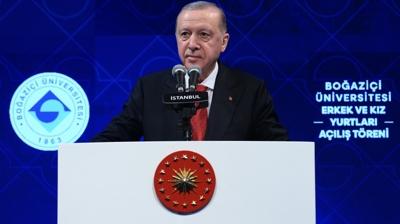 Ba�kan Erdo�an'dan Bo�azi�i'nde mesaj: �niversiteleri mevzi gibi g�r�yorlar