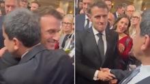 M�nih'te ter�ristle kucakla�ma! Macron, Abdi'yi ba�r�na bast�