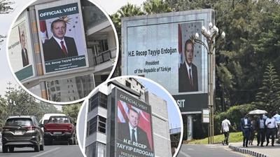 B�lgede Ba�kan Erdo�an heyecan�! Caddeleri posterlerle s�slediler