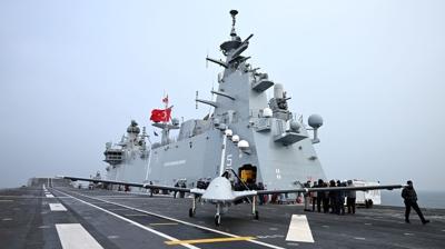 NATO'da tarihi anlar! T�rkiye'ye ait TB3'ler  ilk kez kullan�ld�