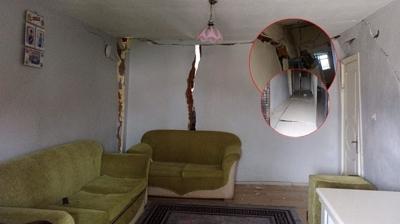 Heyelan evleri vurdu! Mahalleli g�venli b�lgeye al�nd�