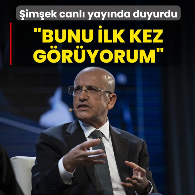 Bakan �im�ek canl� yay�nda duyurdu: �lk kez bu kadar yo�un g�r�yorum