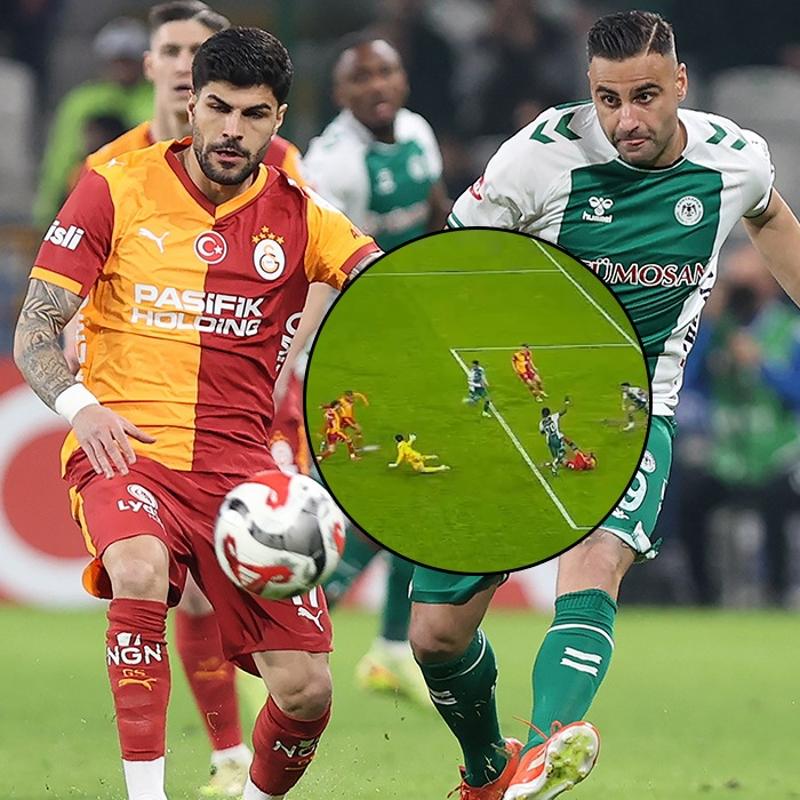 Galatasaray'�n gol� VAR'a tak�ld�! ��te o pozisyon...