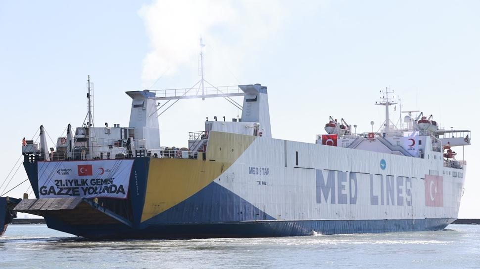 Türkiye'den Gazze'ye yardım köprüsü! 21. "İyilik Gemisi" Mısır'a ulaştı