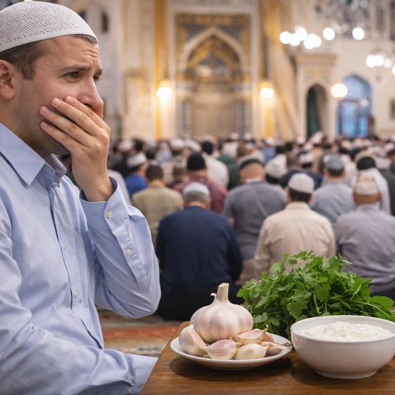 A��zdaki sar�msak kokusuna 5 �are! Teravih saatine kadar koku ge�iyor