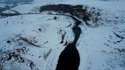 Akyaka Kanyonu karla kapland�!