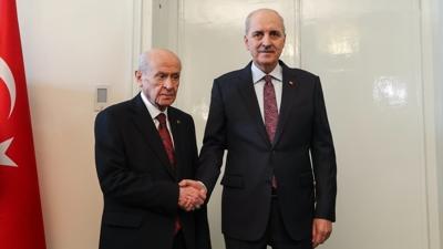 TBMM Ba�kan� Kurtulmu�'tan Ter�rs�z T�rkiye turu... �lk ziyaret Devlet Bah�eli'ye