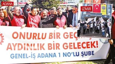 CHP'li belediyelerde i��iler maa� eyleminde