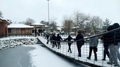 Samsun'da gen�ler Akda�'da k���n tad�n� ��kard�! 2 bin 492 ��renci karla bulu�tu