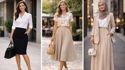 Etek �st�ne ne giyilir? 5 ��k ve pratik kombin �nerisi