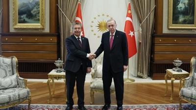 Ba�kan Erdo�an, KKTC Ba�bakan� �stel'i kabul etti