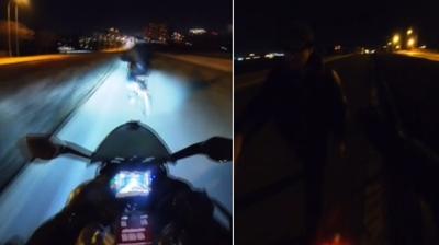 �nce tokat att� sonra yerden kald�rd�... Trafikte ilgin� anlar kamerada