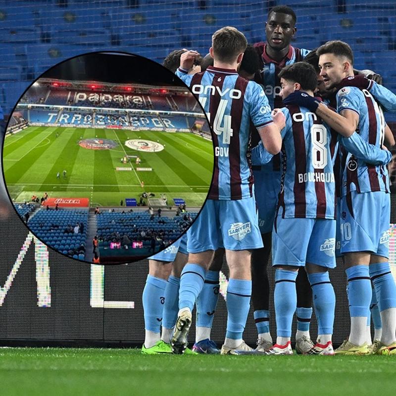 Trib�nler bo� kald�! Trabzon'da dikkat �eken g�r�nt�