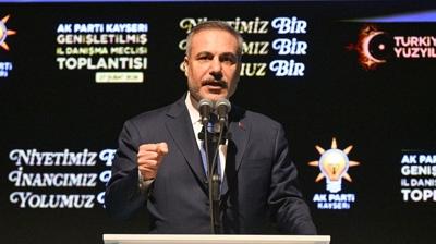 Bakan Fidan'dan Filistin a��klamas�: Soyk�r�m sahadan masaya ta��nd�