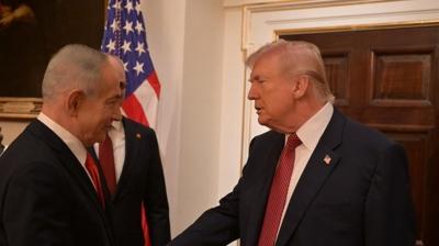 Masada yer alan kitap dikkat �ekti! Katil  Netanyahu, Trump ile g�r��t�