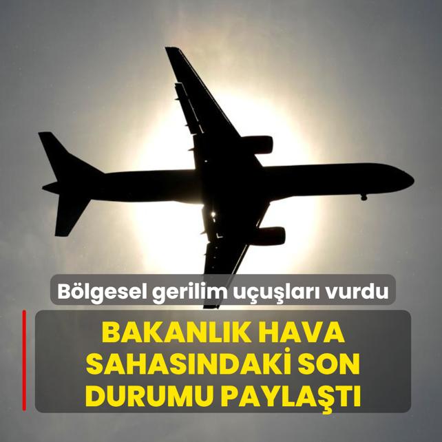 B�lgesel gerilim u�u�lar� vurdu: Bakanl�k hava sahas�ndaki son durumu payla�t�