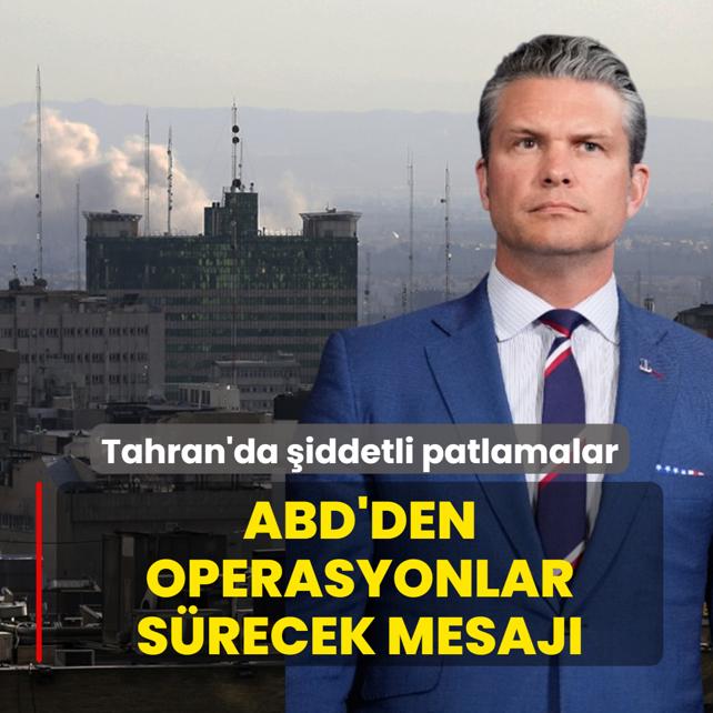 Tahran'da �iddetli patlamalar... ABD'den operasyonlar s�recek mesaj�