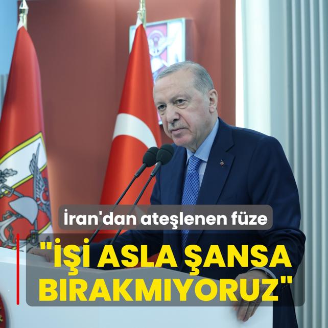 �ran'dan ate�lenen f�ze! Ba�kan Erdo�an: Uyar�lar�m�z� en net bi�imde yap�yoruz