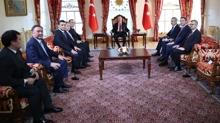K�lliye'de s�rpriz kabul! Ba�kan Erdo�an'la g�r��t�ler