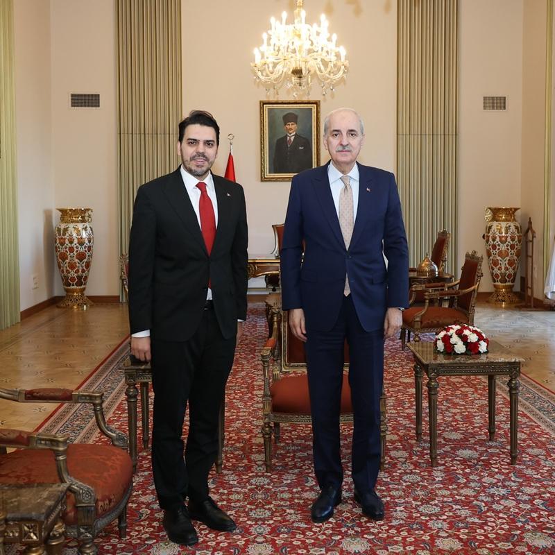 TBMM Ba�kan� Kurtulmu�, T�KA Ba�kan� Eren'i kabul etti