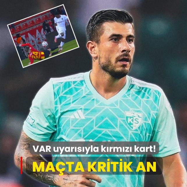 VAR uyar�s�yla k�rm�z� kart! Ma�ta kritik pozisyon
