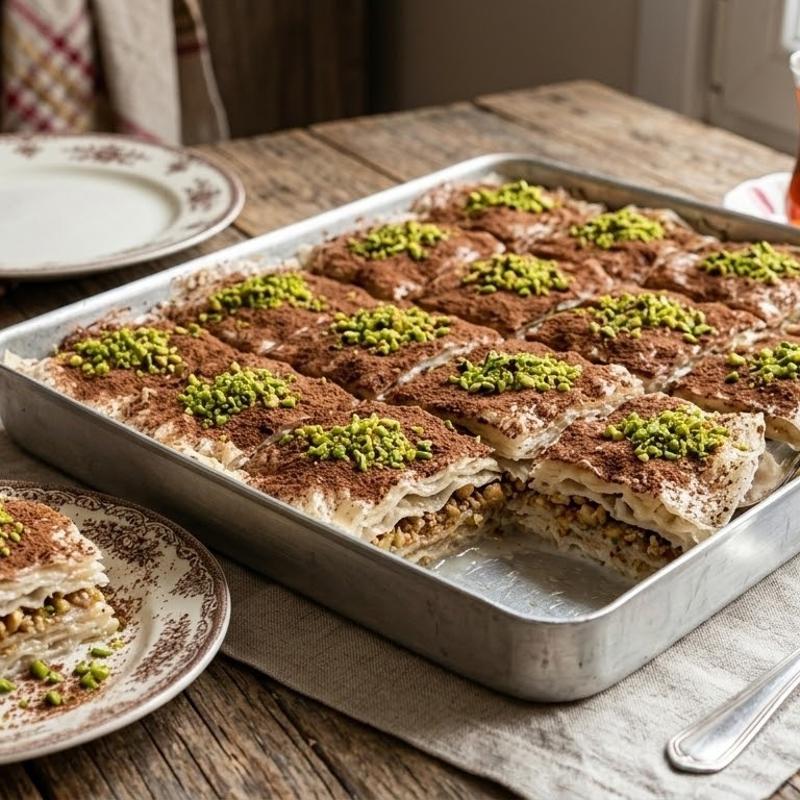 6 ki�ilik pratik tatl�: G�lla� yapraklar�ndan so�uk baklava tarifi