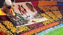 Galatasaray taraftar�ndan Victor Osimhen'i duyguland�ran koreografi