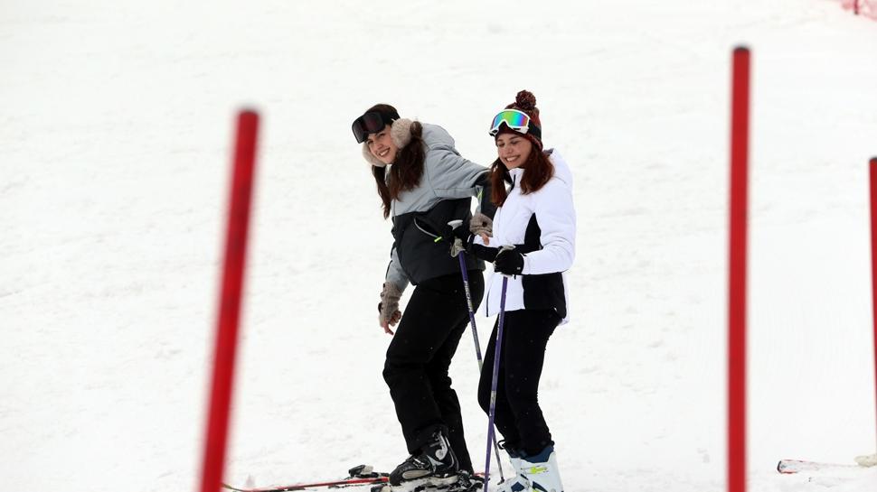 Ilgaz Da��'nda kayak sezonu ilkbaharda da devam ediyor