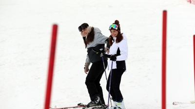 Ilgaz Da��'nda kayak sezonu ilkbaharda da devam ediyor