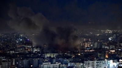 �srail, L�bnan'a yeni sald�r� ba�latt�! Beyrut'tan alevler y�kseliyor