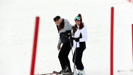 Ilgaz Da��'nda kayak sezonu ilkbaharda da devam ediyor