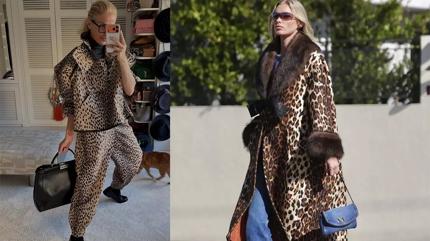 Stil ikonlar�n�n radar�ndaki modern leopar: Paris Hilton'dan Elsa Hosk'a