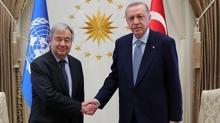 K�lliye'de �nemli g�r��me! Ba�kan Erdo�an, BM Genel Sekreteri Guterres'i kabul etti
