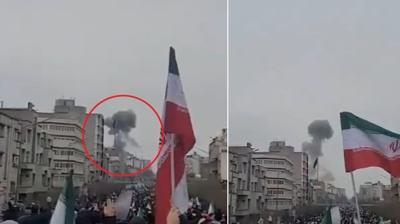 �srail sivilleri hedef ald�! �ran'daki miting alan� yak�nda patlama