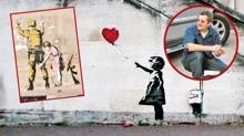 D�nyan�n en gizemli sanat��s� Banksy'nin maskesi d��t�!