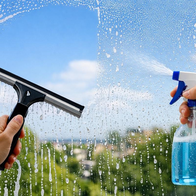 Camlar� b�yle silin! 1 damlada ne iz kal�yor ne leke