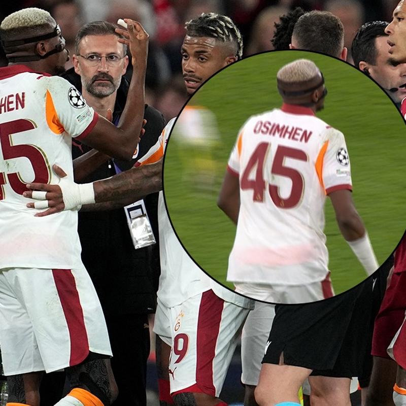 Victor Osimhen sakatland�! �kinci yar� devam edemedi