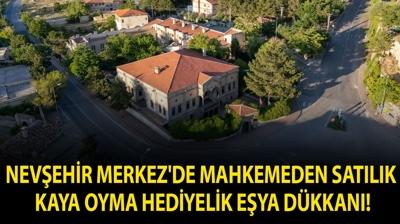 Nev�ehir Merkez'de mahkemeden sat�l�k kaya oyma hediyelik e�ya d�kkan�!