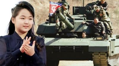 Kim ailesinden g�vde g�sterisi... Liderin k�z� tank �st�nde!