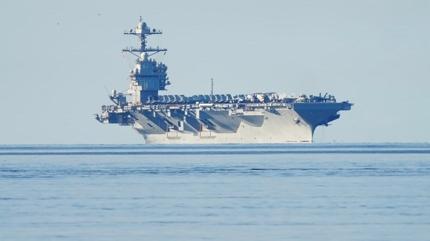 B�lgede tehlikeli ad�m! USS Gerald R. Ford u�ak gemisi Girit'te