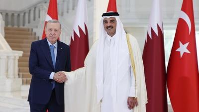 Katar Emiri Al Sani'den Ba�kan Erdo�an'a te�ekk�r