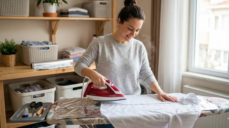 Ütü yaparken folyo kağıdı kullanın: Tek hamlede jilet gibi yapıyor