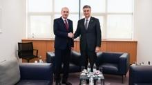 TBMM Ba�kan� Kurtulmu�, H�rvatistan Ba�bakan� Plenkovic ile g�r��t�